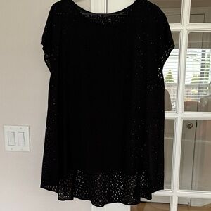 Eileen Fisher Black Patterned Top